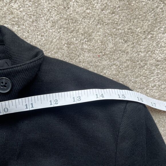 Polo Ralph Lauren Double Knit Blazer Womens 2 Black Monogram Embroidered Preppy - Picture 7 of 8